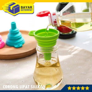 Corong Minyak Air Minyak Silikon Lipat Portable Minyak oil Flexible Silicon Bantu Tuang Cairan ke Botol