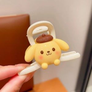 Sanrio Hair Clip Kawaii Melody Kuromi Cartoon Shark Clip Girl Ponytail Hairpins Anime Accessories