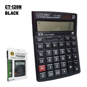 Local Ready 14 Digit Desktop Calculator CT-120N Check & Correct Auto Replay Twin Power Large Display for Office Shop