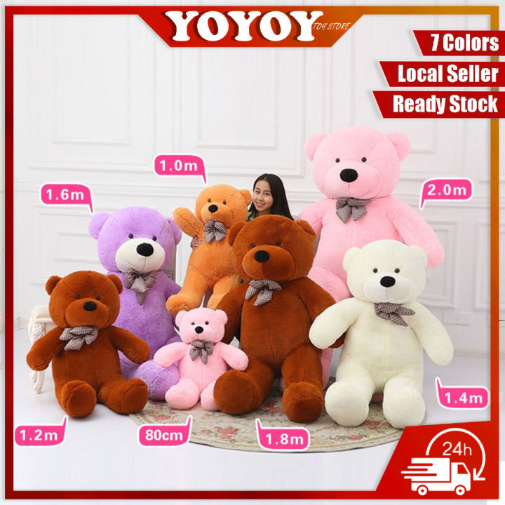 ♭YOYOY 100120140cm Teddy Bear Giant Teddy Bear Bear Besar Patung Beruang Murah Cute Doll Stuffed Toys Plush Toys Teddy♠