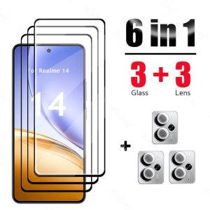 6 In 1 For Realme 14 Glass Tempered Glass Realme 14 Glass Screen Protector Camera Film Realme 14 Film Protector h260729