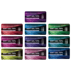 550Pcs Pre Etched Matte Fake Nail Tips Soft Gel Nail Tips 12 Sizes Full Cover False Nail Artificial Press On Nail