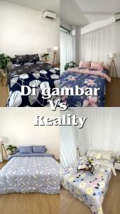 Kintakun Deluxe Bed Cover Set Tinggi 25 Motif Cowok Abstrak Garis warna gelap Size 160x200 180x200 Queen King 160 180 x 200 25cm Kado Hadiah Parcel Hampers Pernikahan Ramadan Ulang Tahun Baru