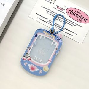 LANCE PVC Photocard Holder Dog Mini Phone Access Card Protective Case Photo Display Holder Creative Mobile Phone Photocard Frame Room Decor