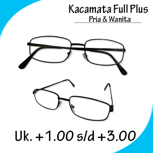 Kacamata Baca Frame Besi Kacamata Rabun Dekat Untuk Pria dan Wanita +1.00 sampai +3.00 Kacamata Full Plus