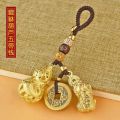 （大师開光）招财金貔貅算盘葫芦钥匙扣 FENGSHUI feng shui decoration 貔貅 葫芦 算盘 纯黄铜风水招财聚宝挂件 八方聚财 财源滚滚（送朱砂）. 