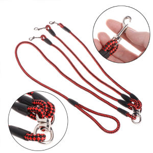 【Local Warehouse】Adjustable Nylon Three Ways Dog Leash No-Tangle Triple Couple Pet Dog Walking Leash Lead With Padded Soft Handle Breakaway 3 Heads Lead Leash