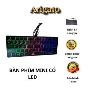 Bàn phím mini Led MK515 có dây cổng USB Led phím mini không dây cho laptop macbook