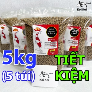 5kg Cám Cá Koi 42% Đạm - Thức Ăn Cho Cá Koi Hàng Chuẩn