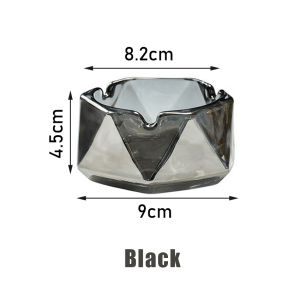Crystal Glass Ashtray Portable Household Cigar Holder Ashtray Creative Office Desk Living Room Decoration Smoking Accessories