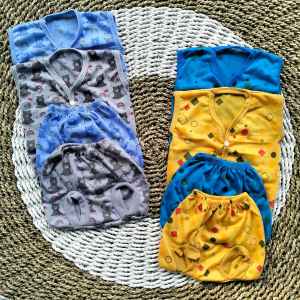 8 Pcs 4 Set Baju Bayi Baru Lahir Newborn Motif Komplit 0-3 Bulan