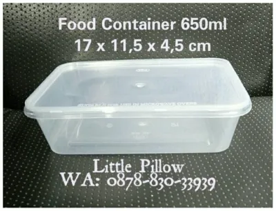 (ISI 25pcs) Box Plastik 650ml/Kotak Makan Plastik/Thinwall