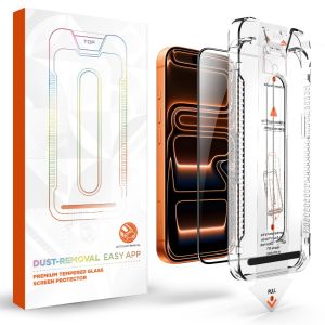 GXM iPhone 18 17 Pro Max Tempered Glass Screen Protector 9H HD Clear Anti-Fingerprint Bubble-Free Easy Install Kit
