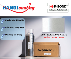 Sơn Xịt Xóa Vết Xước Ô TÔ TOYOTA CAMRY Màu TRẮNG NGỌC TRAI Code 089 - PLATINUM WHITE Chính Hãng D-BOND Chất Lượng Cao