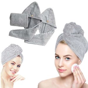 EXCES Bathing Girl Towel Microfiber Turban Wrap Hair Bathing Cap Shower Caps Towel Cap Hair Hat