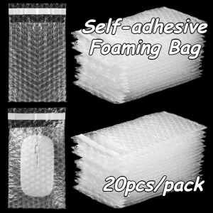 20PCS Self-adhesive Bubble Bag Foaming Transparent Protective Packaging Bag For Fragile Items