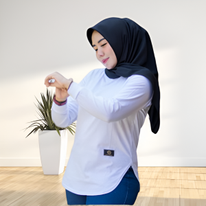 Kaos Polos Lengan Panjang Wanita Jumbo OVAL BLOUSE KATUN COMBED 24S Baju Atasan Wanita Terbaru