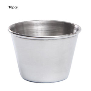 10PCS/SET 65ML Condiment Sauce Cups 304 Stainless/Sauce Cup Mini Reusable/Hot Pot Dipping Bowl Stainless