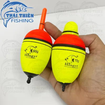 Phao Câu Cá Mè Ngày Đêm Chất Liệu Mút Xốp Tròn Dài Có Đèn Tặng Kèm Pin