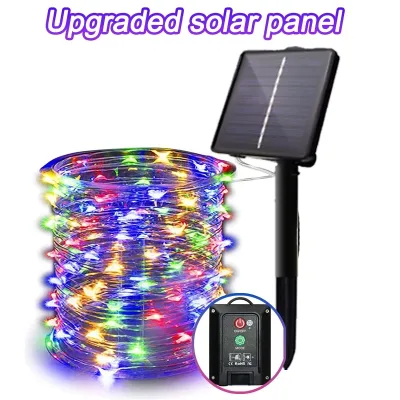 Solar Light String Outdoor Waterproof 12/22M 200LED Hari Raya Lights Auto On/Off 8Modes For Ramadan Hari Raya Decoration