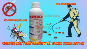 (Chính hãng) Thuốc Diệt Muỗi PERME UK 50 EC 1 lít - ANH QUỐC - Chuyên Diệt Muỗi và Côn Trùng Gây Hại trong Y Tế - mạnh gấp 3 lần