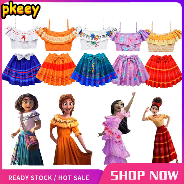 Encanto Isabela Mirabel Pepa Dolors Swimsuit Cosplay Costume for Kids ...