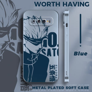 สำหรับ Samsung Galaxy S10E S10 Plus S8 S9 S8 Plus Samsung S10 + S9 + S8 + อะนิเมะ Jujutsu Kaisen การ์ตูน Gojo Satoru ออกแบบกล้องเต็มรูปแบบปกป้องเคสใส่โทรศัพท์ TPU อ่อน