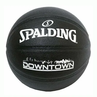 Spalding Downtown Black Sz 7 Rubber Basketball