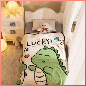 Flannel Single-Layer Childrens Blanket Cartoon Flower Shaped Summer Air-Conditioning Kindergarten