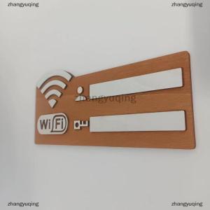 [COD] zhangyuqing 1pc Rustic Wooden WiFi Password Sign Vintage Wall-Mounted Wireless Network Indicator Plaque Multi-Purpose Home Decor Accessory