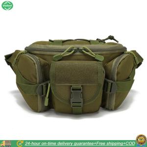 [New] Multipurpose Fishing Pouch Nylon Portable Fishing Tackle Waist Bag Waterproof Large Capacity for Camping Hiking Traveling Running