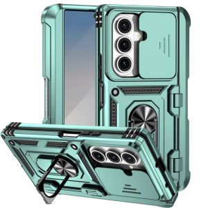 360 Rotate Stand Ring & Slide Camera Cover for Samsung Galaxy Z Fold 7 Case with S Pen Holder & Hinge ProtectionHeavy Duty Military Grade Shockproof Protective Case For Z Fold 5 Case
