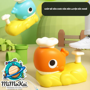Đồ chơi đạp chong chóng Đĩa bay tung hứng kiểu dáng cá voi ngộ nghĩnh vận động cho bé