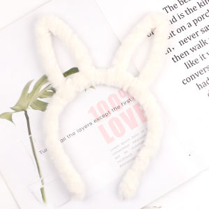 2pcs Bando Lucu Karakter Kelinci Bulu Halus Bandana Korea
