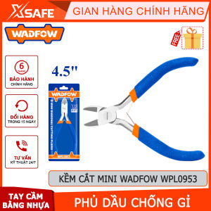Kềm cắt mini WADFOW WPL0953 kích thước 4.5/115mm tay cầm nhựa đầu kềm phủ dầu bóng chống gỉchính hãng