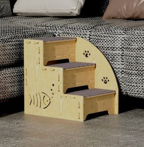 PetfitPro บันไดสัตว์เลี้ยง ประกอบง่าย ป้องกันการลื่น สำหรับสุนัขและแมว