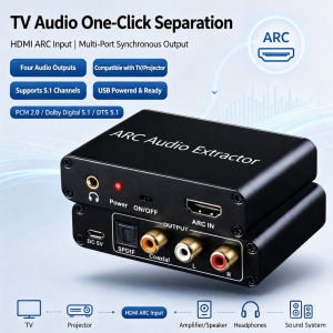 HDMI ARC Audio Extractor 192KHz HDM1 ARC Audio Adapter Converter Coaxial SPDIF Optical To RCA 3.5mm