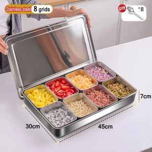Fast delivery✔Sealed and resistant to falling stainless steel seasoning box kitchen condiments container set