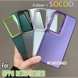 Case SOCOOL Hybrid Plating COLOR Matte Hologram OPPO Reno12 12 Reno11 11F 11Pro Reno10 Reno8 8 8Z 8T 4G/5G Reno7 7 7Z Reno6 Reno5 Hardcase Soft COLOUR Warna Softcase Silicone Silikon Protect Pelindung Belakang Bodi Cover Acrylic Hard Mika Metalik 8 T Z 4G
