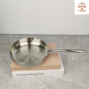 Chảo cạn chảo xào chảo chiên rán chảo inox:  Chảo cạn Chockmen 20cm chất liệu inox 18/10 đúc liền 3 lớp ckm322