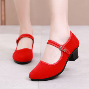 Free Shipping Black Women’S High-Heeled Dance Shoes Suitable For Hotel Work Black Flat-Soled Shoes With A Shallow Opening – In Stock