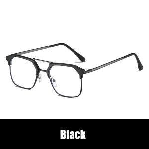 CHARMRAY Korean Style Anti Radiation Photochromic Eyeglass Anti Blue Light Metal Eyeglasses For Men