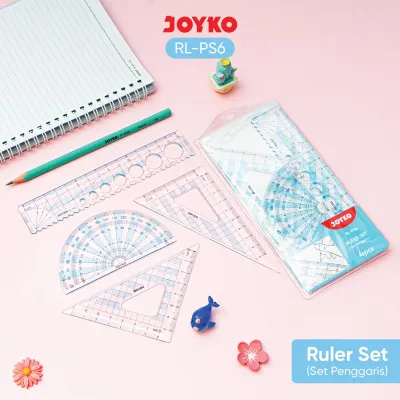 JOYKO Ruler Set Penggaris RL-PS6 1 Set 4 Pcs