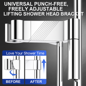 The Shower Head Bracket Is Punch Free Adjustable And Stable Suitable For All Bathrooms And Easy To Install And Non Slip