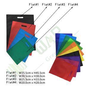 WAP 20pcs Eco Bag Flat Eco#1 Non-Woven Tote-bag 10 colors 4 Size