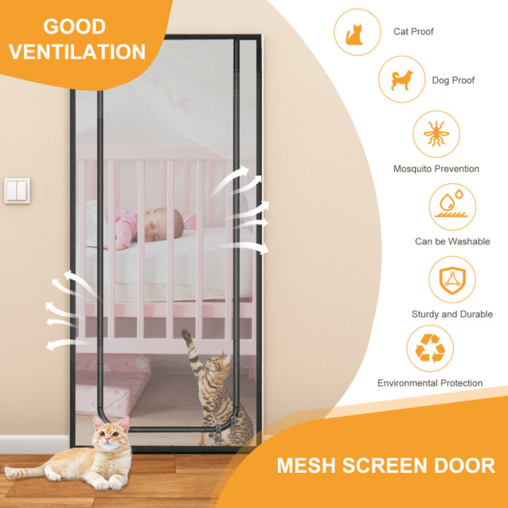 Heavy Duty Pet Screen Door Cat Screen Door Prevent Dogs Cats