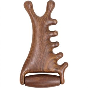 NHG Multifunctional Scalp Massager Four-in-one Sandalwood Wooden Massage Comb Smooth Surface Blood Circulation Head Meridian Hairbrush Face Massage