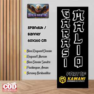 Spanduk Banner Garasi 60X160 Cm Bisa Request Desain