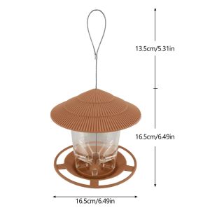 SHIRUI Hanging Automatic Bird Feeder Waterproof Transparent Lazy Bird Feeder Creative With Hang Rope Bird Feeder Outdoor Garden