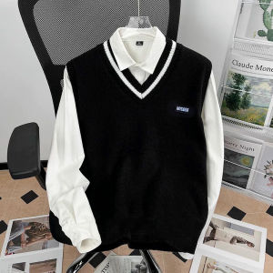 ✨พร้อมส่ง✨ เสื้อกั๊กไหมพรม คอวี สีพื้น ผ้านิ่ม สวมใส่สบาย ใหม่ ฟรีไซส์ สวมใส่สบาย🌷🍀